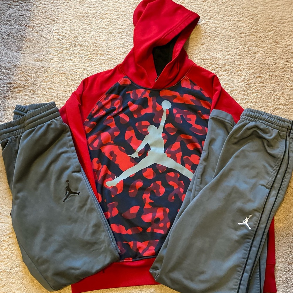 Jordan outfit. Hoodie youth large and two pants youth medium.